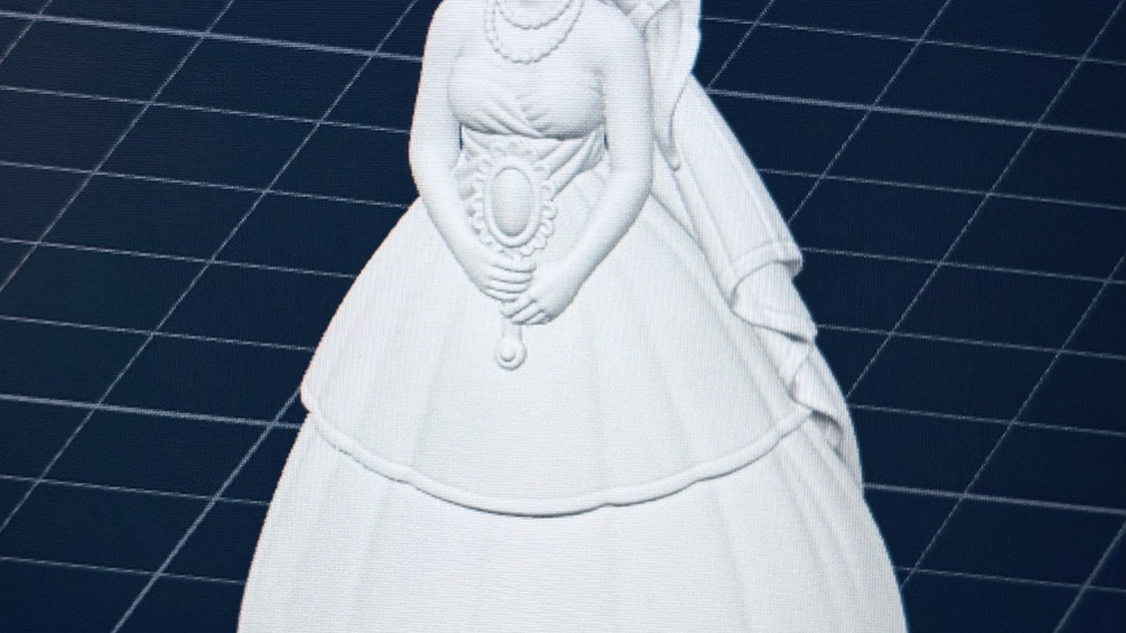 Modelo digital de uma peça antes da impressão